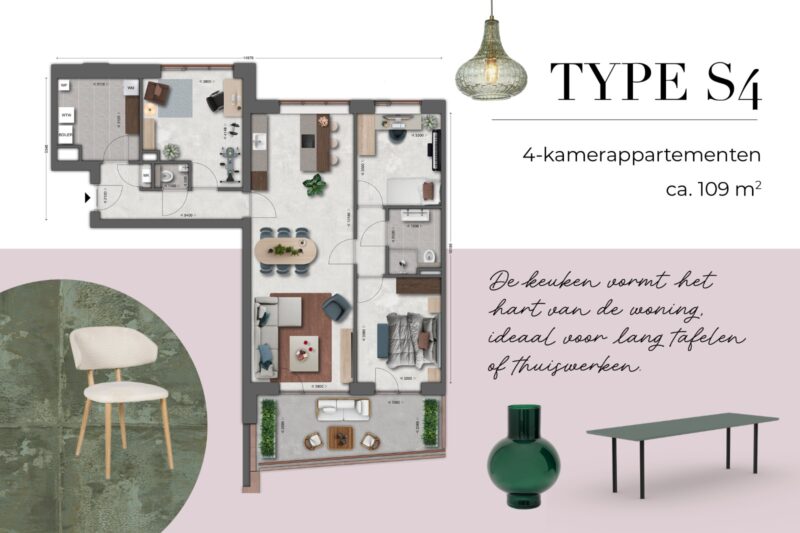 appartement S4 in Silouette van Havenhart in Harderwijk met ruime logische indeling