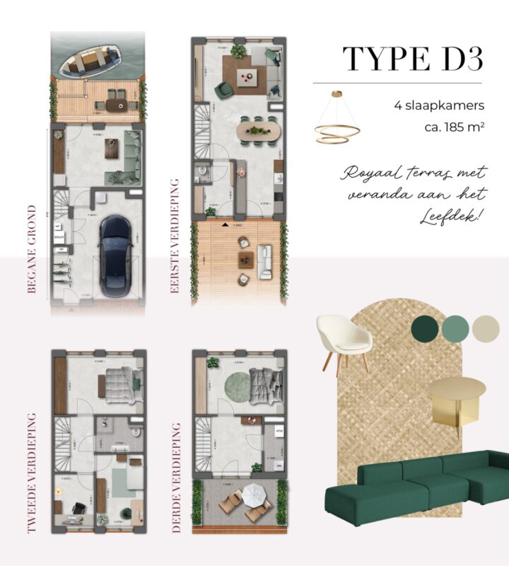 D3 drive in woning De Woonwerf in Havenhart Waterfront Harderwijk