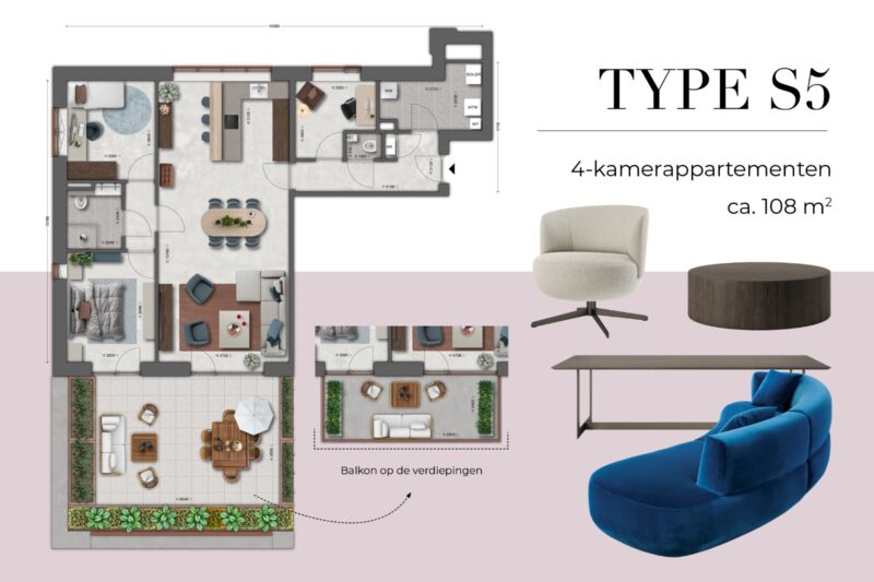 plattegrond van type S5 van Silouette van Havenhart Harderwijk